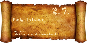 Medy Talabor névjegykártya